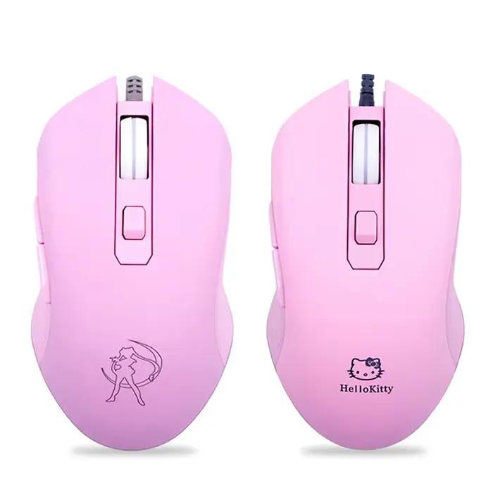 UTHAI DB49 souris rose lumineuse filaire 1600 (dpi) accessoires informatiques périphérique