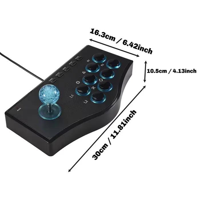 Meilleur choix rétro jeu d'arcade contrôleur à bascule USB Joystick pour Ps2/Ps3/Pc/Android Smart Tv vibrateur intégré huit directions joie