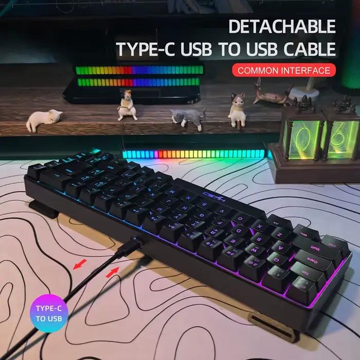 Clavier de jeu 60% rétroéclairé rvb