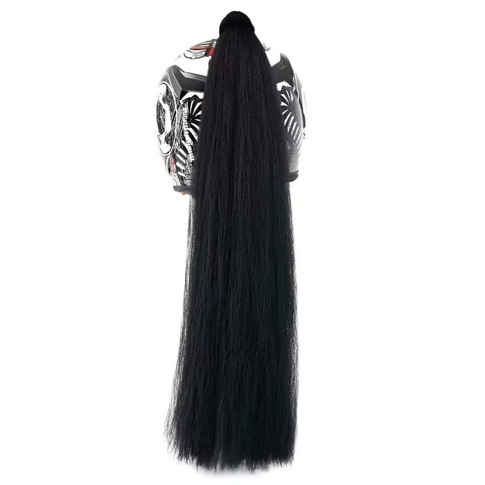 Grande tresse détachable à ventouse pour décoration de casque de moto