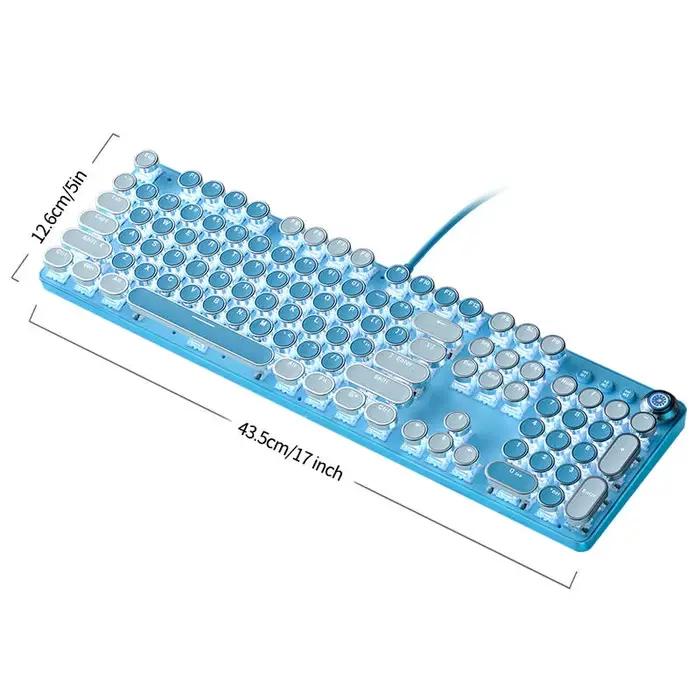 Clavier mécanique pleine grandeur à 104 touches avec interrupteurs bleus