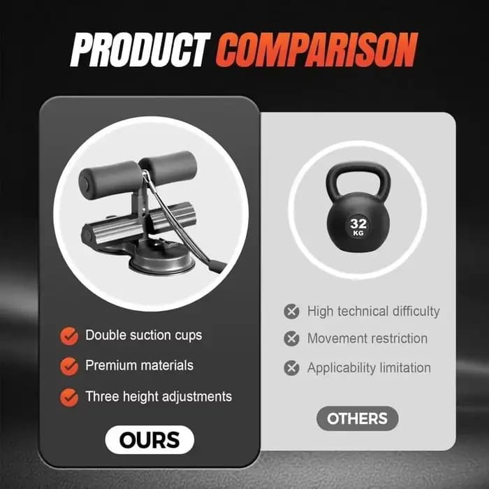 Barre d'assistance pour sit-ups avec doubles ventouses et corde, équipement d'entraînement abdominal pour la maison, machine de musculation pour la graisse abdominale