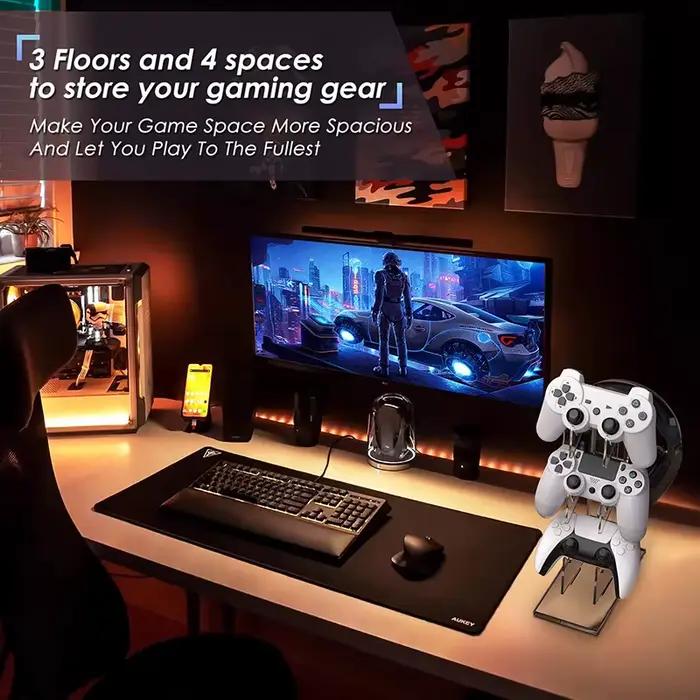 Support de contrôleur AyeBeau 3 couches pour PlayStation 5 4 3 DualSense DualShock Xbox Switch Pro accessoire de jeu pour gamer occassions spéciales