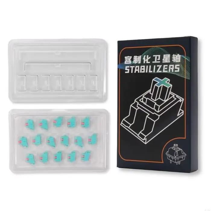 Pack 8 stabilisateurs plaque d'acier POM pour claviers mécaniques silencieux