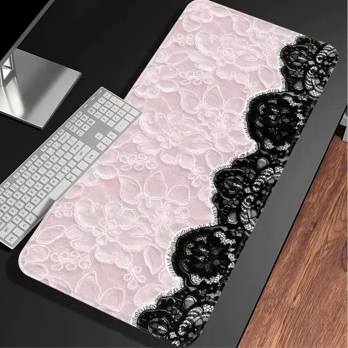 Tapis de souris en dentelle à fleurs