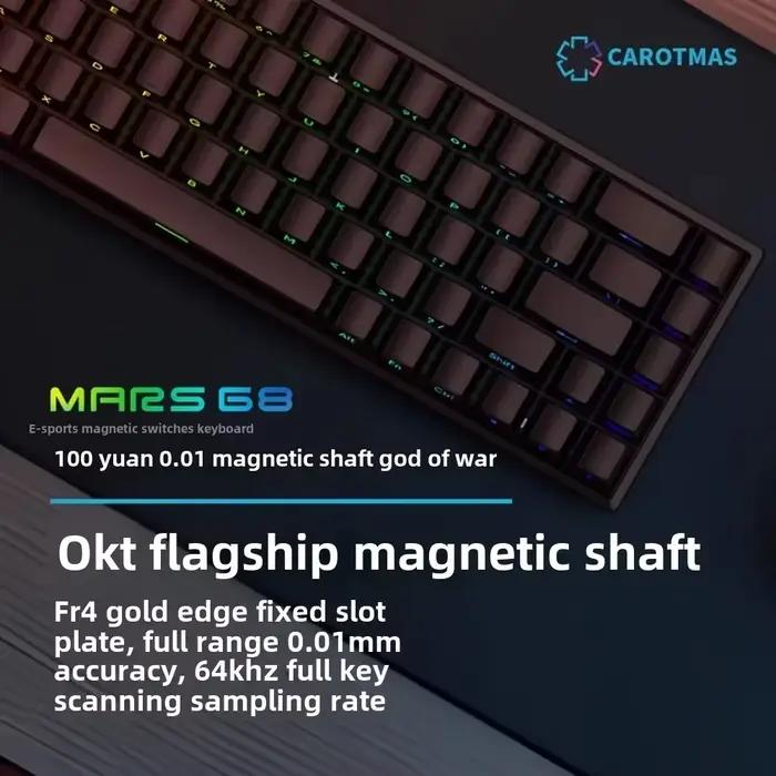 IROK Carotmas D Mars68 Pro clavier mécanique magnétique sans fil de jeu 8K déclencheur rapide 0.01mm