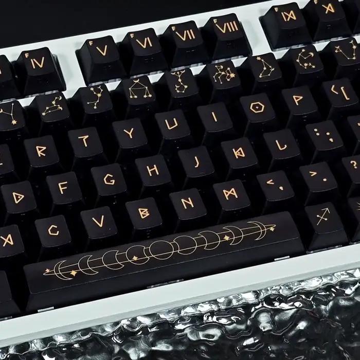 Kit de 126 Touches Skyloong Thème Star Trail Profil PBT Ergonomique pour Clavier Mécanique MX Occasions Spéciales Gaming Visuel Unique