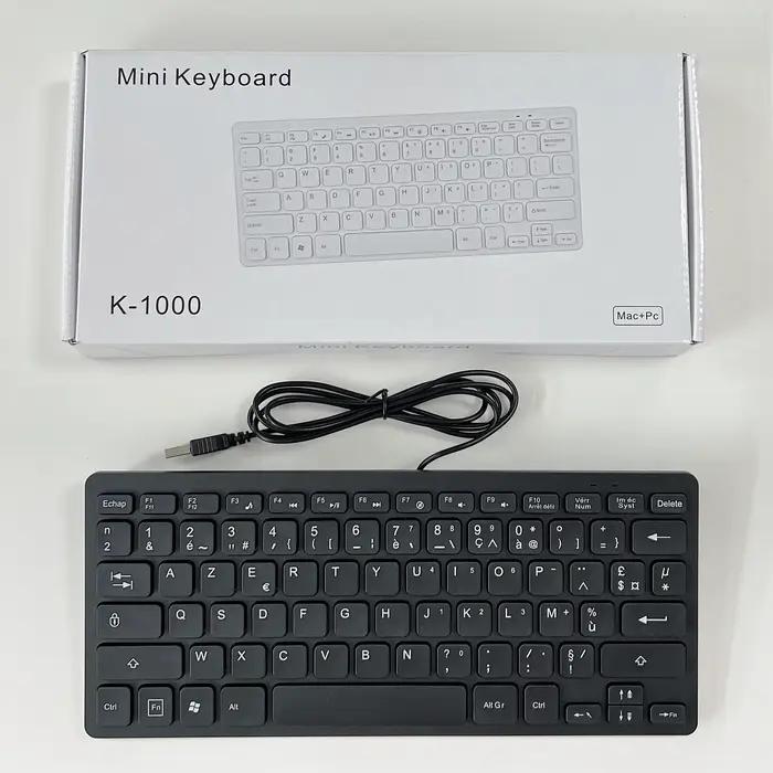 Japonais allemand russe français espagnol USB filaire mini clavier langue 78 touches pour ordinateur de bureau PC portable mince