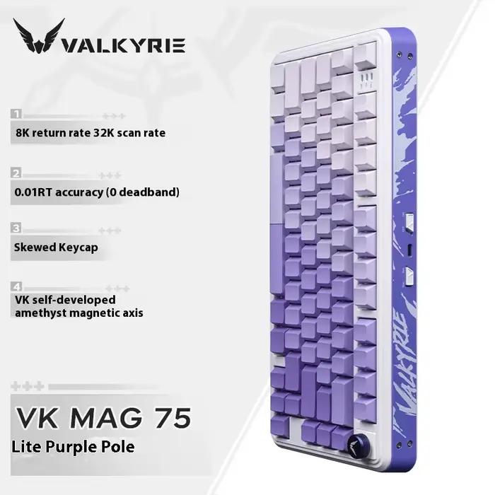 VALKYRIE VK MAG 75 clavier mécanique à interrupteur magnétique 8000Hz taux de navigation 0.01RT
