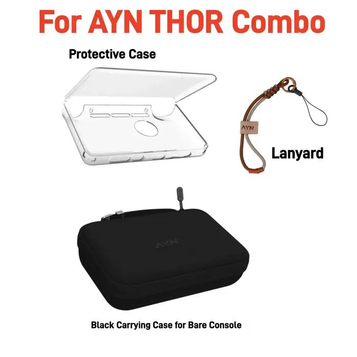 Kit d'accessoires complet pour AYN THOR Handheld poignée en TPU verre trempé étui sac de rangement et cordon pour protéger et personnaliser votre appareil occasions spéciales