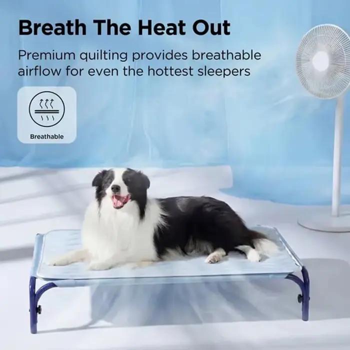 Tapis rafraîchissant pour chien lavable et antidérapant, confortable pour la sieste des chiots en été, pour l'intérieur, l'extérieur, la voiture, la cage, la maison, le sol