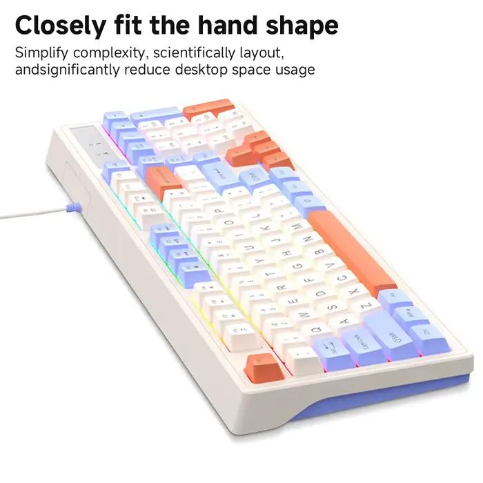 CASEPOKE Clavier mécanique français 98 touches pour PC