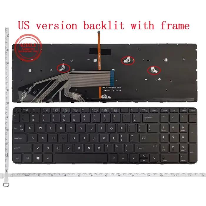 Clavier d'ordinateur portable américain pour HP ProBook 450 G3/450 G4/455 G3/455 G4/470 G3/470 G4 HSTNN-Q95C/Q03C 650