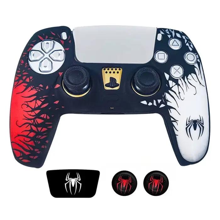 Coque de protection en silicone pour manette PS 5 motif araignée capuchons antidérapants protection anti-chute pour joueurs occasions spéciales