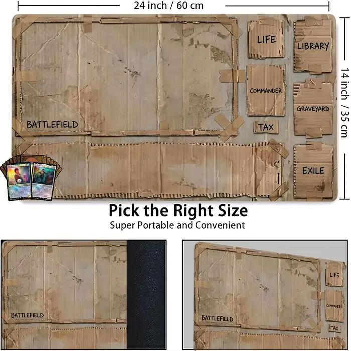 Tapis de jeu de cartes magiques style carton