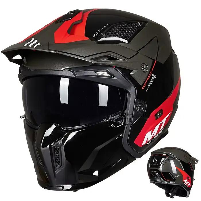 2025New MT STREETFIGHTER casque de moto tout-terrain équitation casque intégral demi-casques variables personnalité unisexe rétro casque