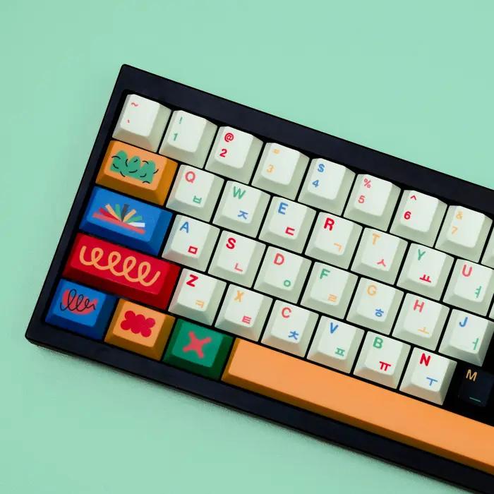 GMK Motif Keycaps colorant sous allemand coréen espagnol arabe français russe ISO ANSI grand ensemble 143 touches pour clavier mécanique