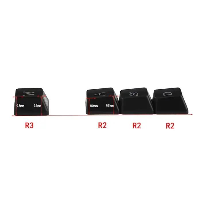 2025 nouveau jeu de capuchons de touches Emo mignon WASD flèche large capuchon de clé d'éclairage pour clavier mécanique Compatible avec MX Switch