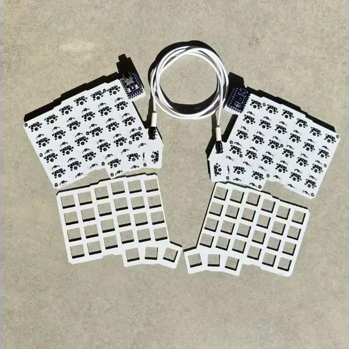 Kit de clavier fendu filaire ergonomique personnalisé