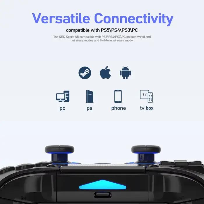 Nouveau manette de jeu sans fil QRD Spark N5 pour contrôleur ps5/4 pour PC
