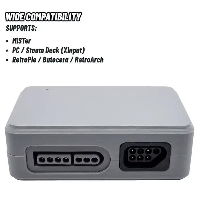 Adaptateur de contrôleur USB 4 ports SFC/NES/MD/N64 vers interface Type-C