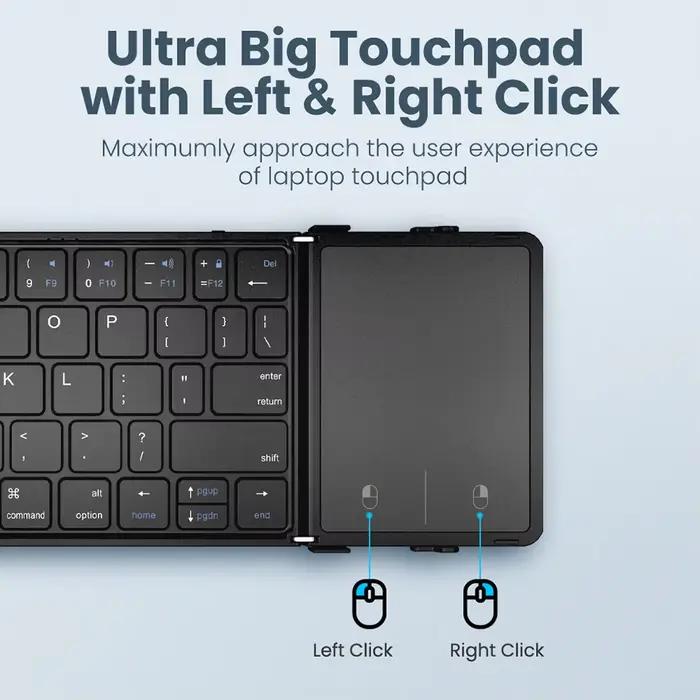 Clavier Bluetooth pliant avec pavé tactile
