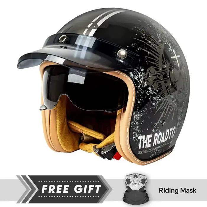 Hommes femmes Jet casque Moto casque DOT approuvé casque ouvert Capacete De Moto ABS matériel Moto équipements