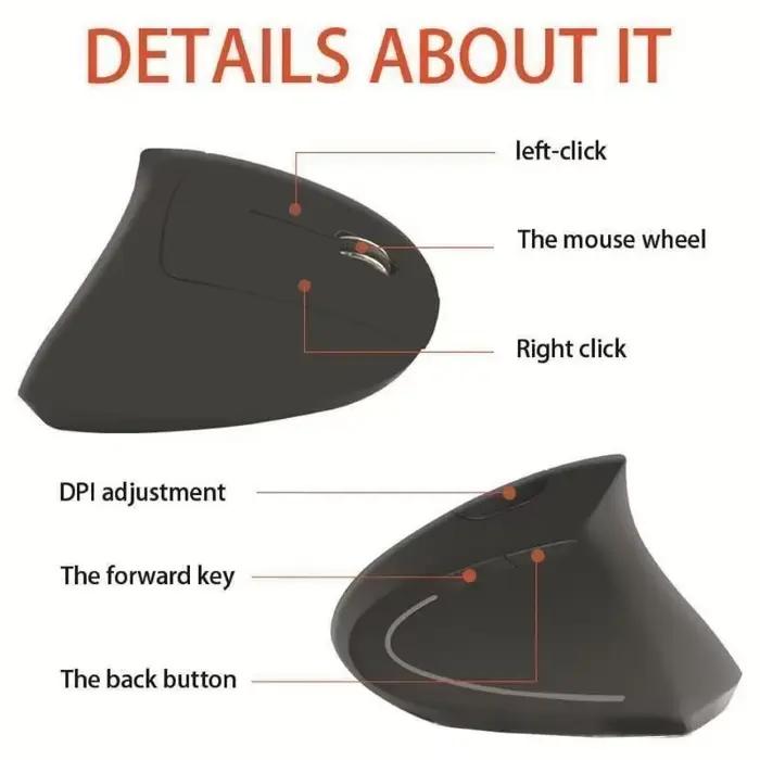 Souris de jeu verticale sans fil