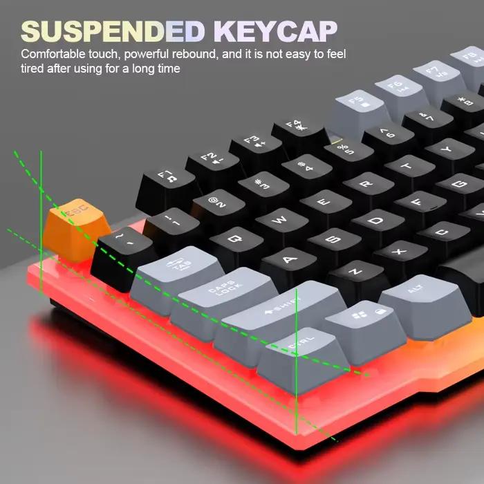 RAIKU T26 clavier lumineux trois tons souris filaire mécanique tactile