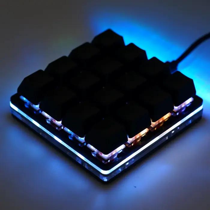 Mini clavier mécanique noir à 2/3/4/6/7/8/9/16 touches
