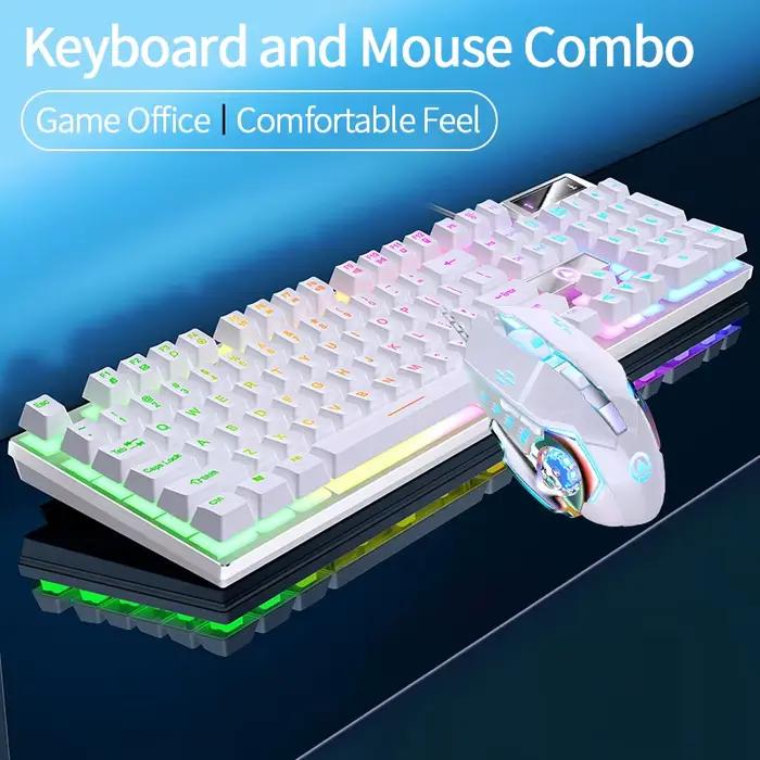 Clavier et souris lumineux LED filaires