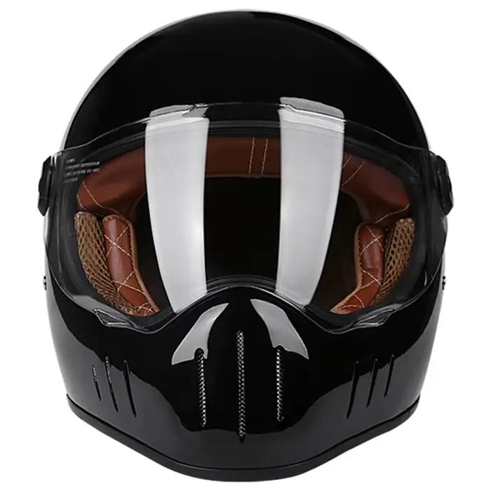 Casque d'équitation de vélo intégral de course de moto, casque de vélo, style Chopper, rétro, léger, DOT, ECE, nouveau, D343, 73