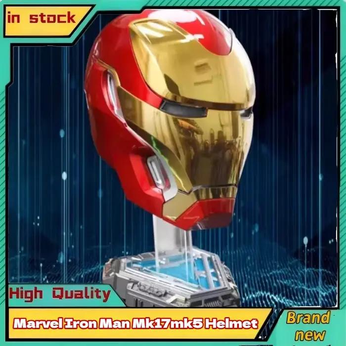 En stock : Casque Marvel Iron Man Mk17mk5 avec commande vocale Jarvis, ouverture automatique, masque mécanisé, jouet électrique pour collectionneurs et fans