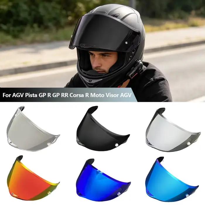 1 visière de casque de moto pour casques intégraux AGV Pista GP R GP RR Corsa R, lentille noire et argentée, visera moto