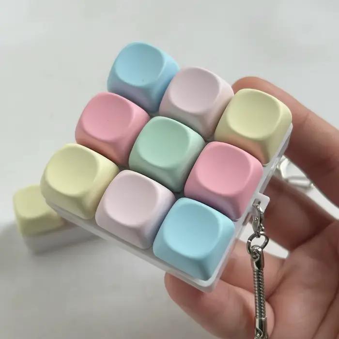 Relaxant 4/9 touches doigt clavier Keycap bouton décompression jouet soulagement du Stress Gadget pincement