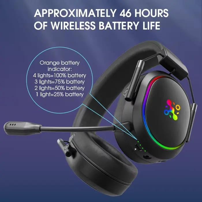 LDON casque de jeu sans fil pour PS5 PS4 Bluetooth 2.4GHz