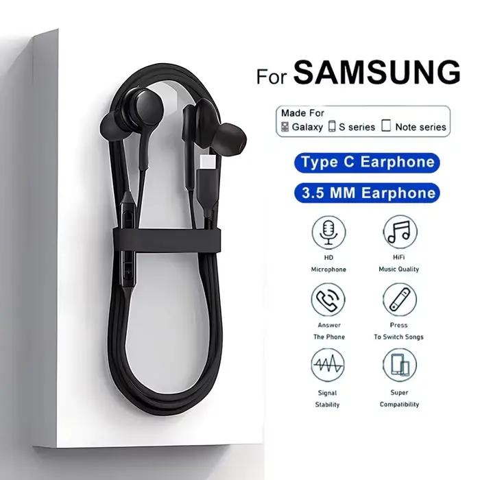 Écouteurs filaires de Type C pour Samsung Galaxy S23 S21 S22 Ultra Plus