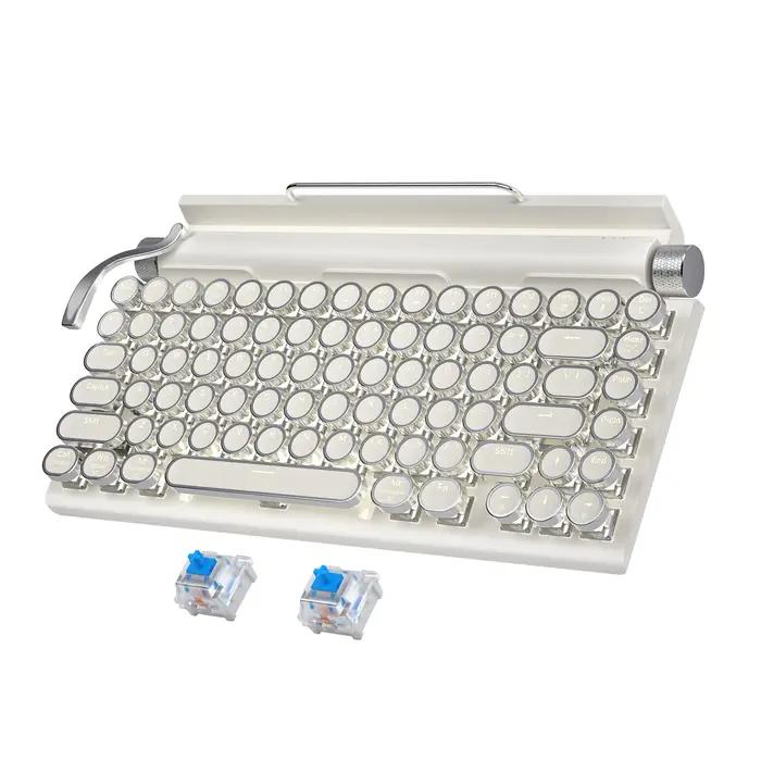 Clavier de jeu mécanique sans fil rétro