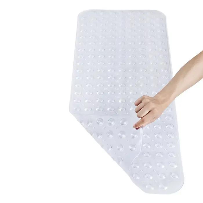 Tapis de bain antidérapant de grande taille 100x40cm, rectangulaire, doux, douche, salle de bain, Massage, ventouse, tapis de baignoire antidérapant