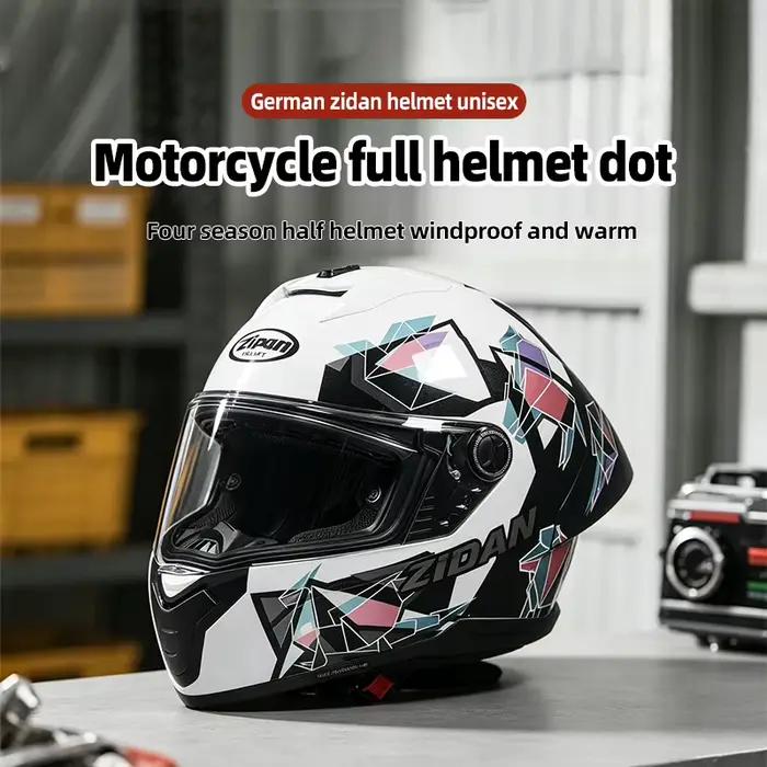 Casque intégral de moto allemand 505 Zidan Bullet, certifié 3C, universel quatre saisons pour moto et vélo électrique