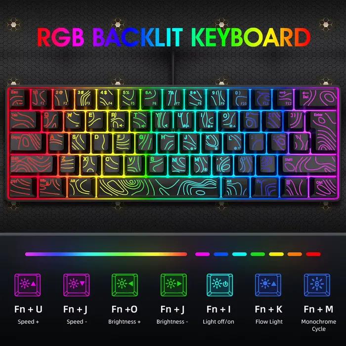 Clavier de jeu RGB 61 touches