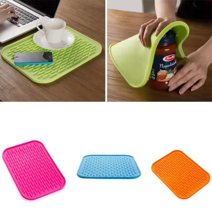 [Mat rond antidérapant résistant à la chaleur] Silicone multifonctionnel et durable
