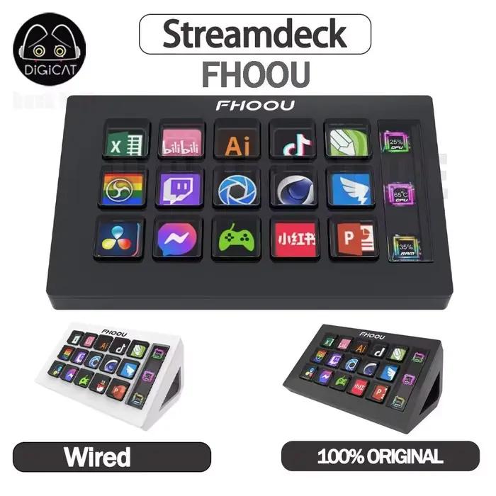 Mini clavier visuel bouton LCD 15 touches contrôleur de création de contenu en direct