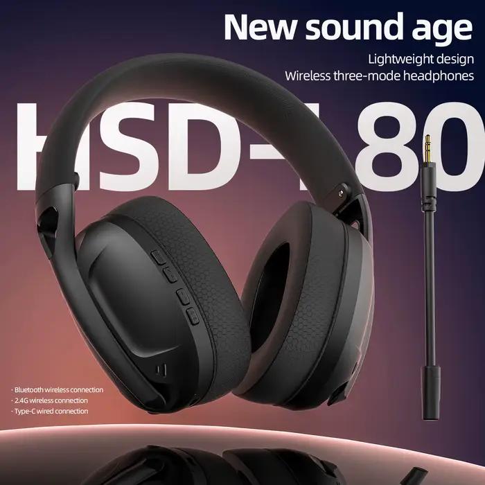 Casque SMAILWOLF L80 Bluetooth sans fil filaire trois modes pour jeu ordinateur portable maison confortable avec microphone pour gamer et communication sociales