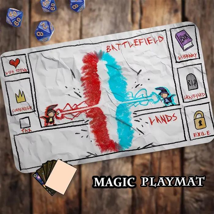 Tapis de jeu MTG au design vintage en carton, tapis de jeu de cartes Magic pour OPGG, tapis de jeu Riftbound, tapis de jeu de table, tapis de jeu de société pour TCG