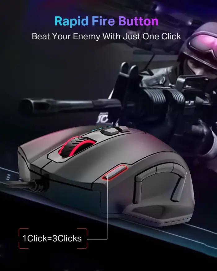 E-YOOSO X-41 Pro USB souris de jeu filaire rvb rétro-éclairé 12400 DPI 11 boutons