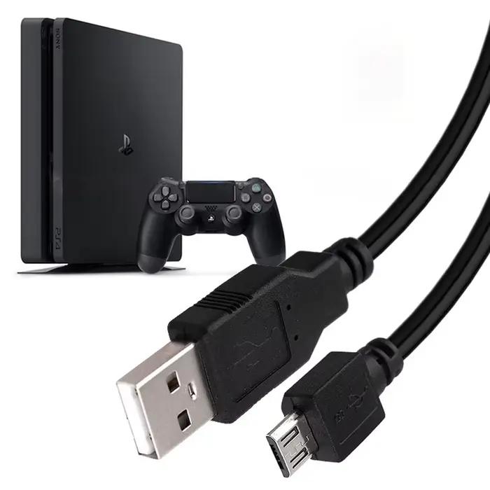 Câble de Charge pour Manette de Jeu PS4 et Contrôleur de Jeu PC Noir Compatible Console Durabilité Gaming