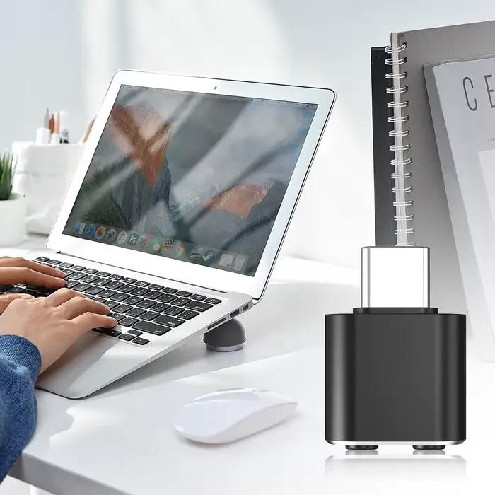 Moteur de souris en métal USB C avec bouton de commutation