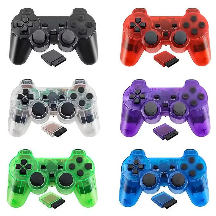 Contrôleur PS2 sans fil pour jeu PS2 PS1 double vibration choc joystick pour PC manette de jeu occasionnels et joueurs passionnés