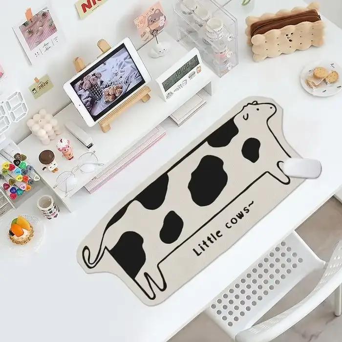 Kawaii tapis de souris Gamer mignon vache grand